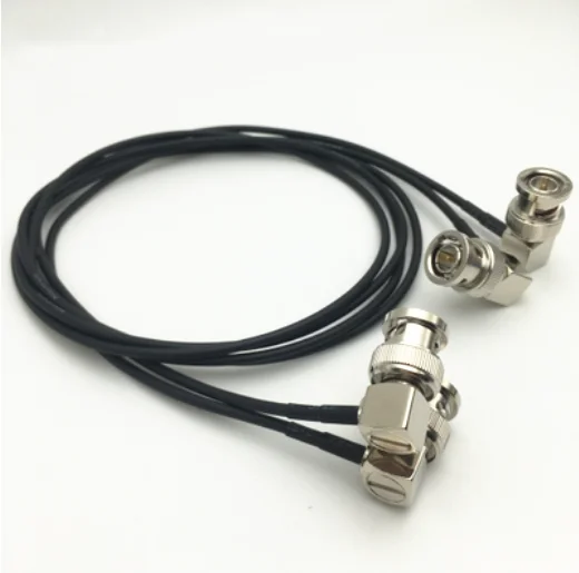 RG174 Cable BNC Male to BNC Male Right angle 90 degrees 75 Ohm Connector for HD-SDI Video Cameras monitors