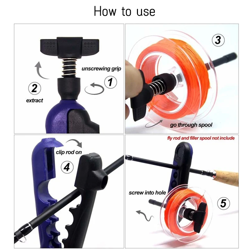 Enrouleuse ligne pêche portable ABS - machine à bobiner moulinet casting et spinning pratique