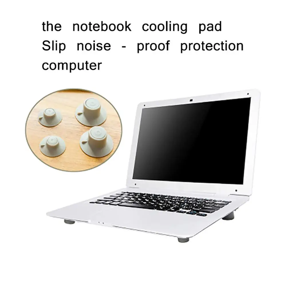 

4pcs Laptop Stand Cooling Suction Cup Pad Heat Reduction Holder Non-Slide Cooler Feet Computer Accessories For Home Office