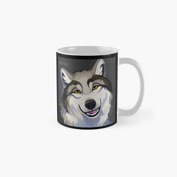 

Wolfquest Morning Face Classic Mug Tea Handle Round Coffee Image Picture Photo Printed Gifts Design Cup Simple Drinkware