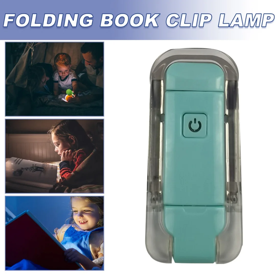 

1pc Adjustable LED Clip-on Book Reading Lamp USB Rechargeable Folding Books Clamping Light Portable Night Lantern