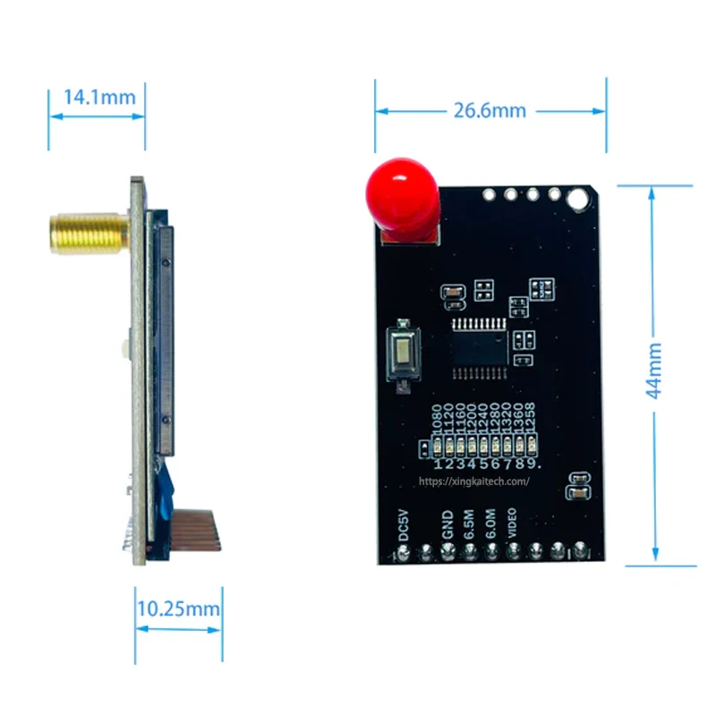 Module récepteur FPV 1.2GHz 800mW 8CH pour drone course longue portée