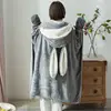 Blanket Hoodie For Women Bunny Ear Blanket Cloak Soft Breathable Bunny Ear Blanket Hooded Cloak For Women Birthday Gift 3