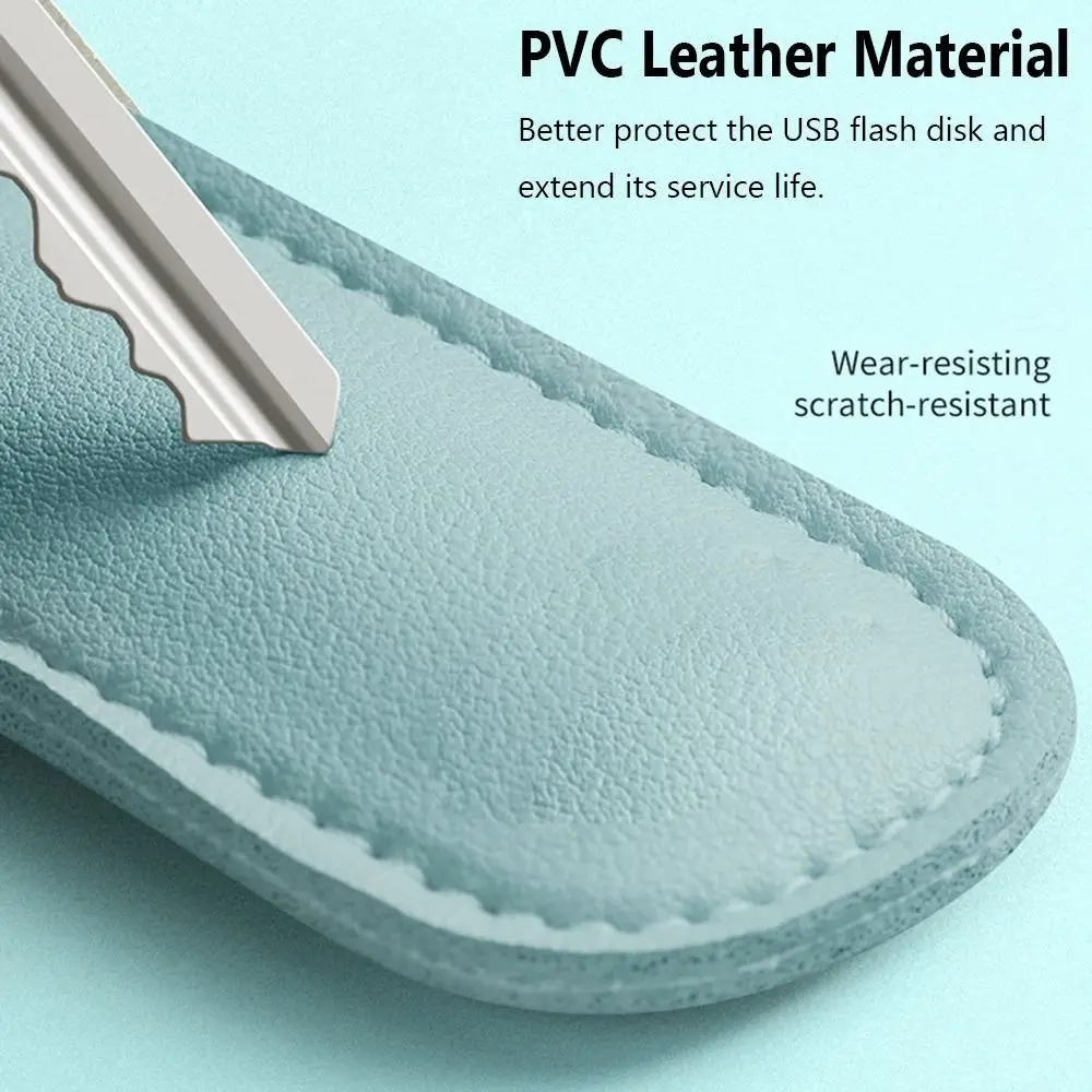 PVC Leather USB Flash Drive Storage Bag Protective Case