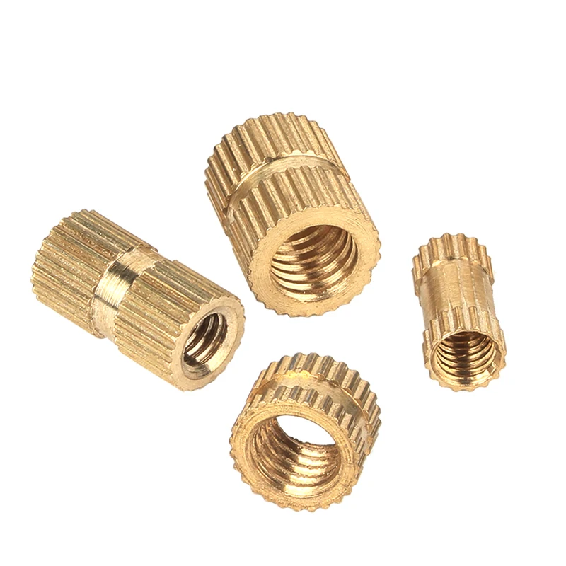 Brass Insert Nut M2 M2.5 M3 M4 M5 M6 M8 Injection Molding Knurled Thread Inserts Nuts 50pcs/lot