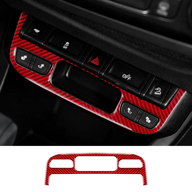 Para Chevrolet Colorado (2015-2022) consola central de fibra de carbono molduras de instrumentos pegatina de marco accesorios de ajuste Interior de coche 1