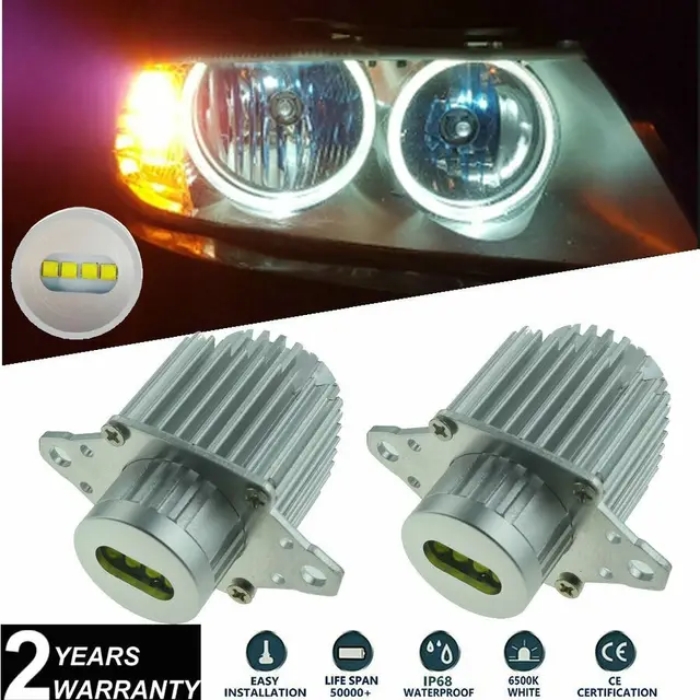 BMW E90/E91 LCI용 LED 천사 눈 Halo 링 전구 키트: 빛나는 혁신