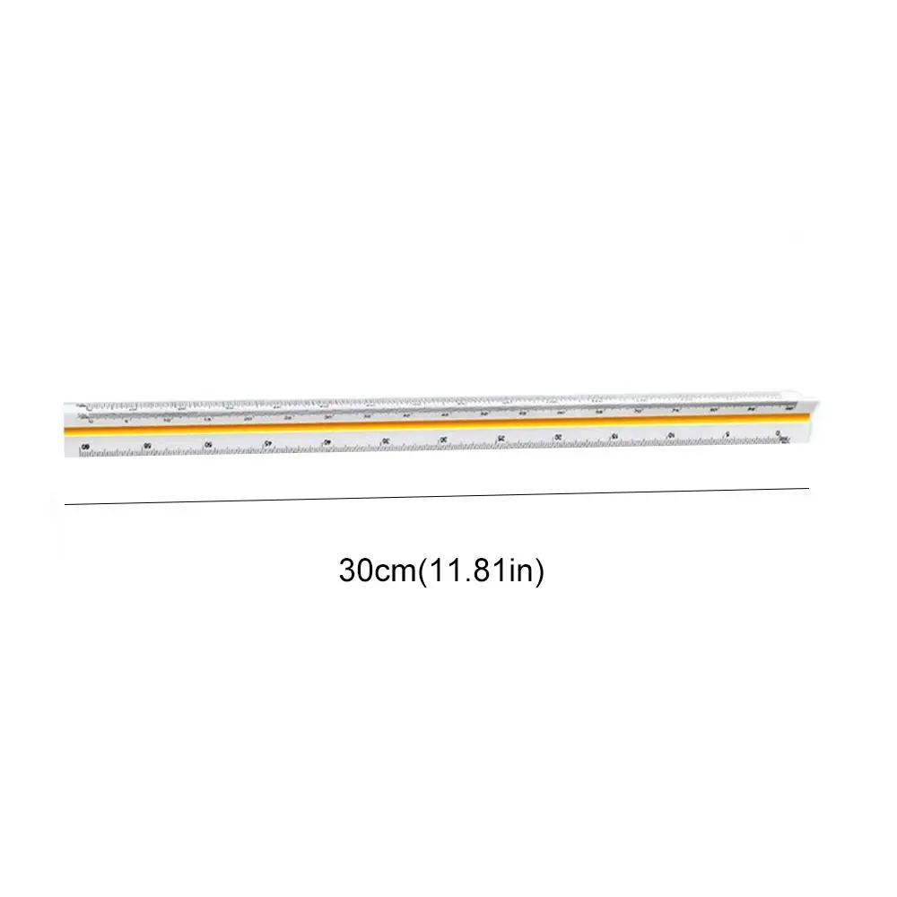 Large T-Shaped Ruler - Three-Edge Scale Triangle for Architectural Drawing and Garment Design