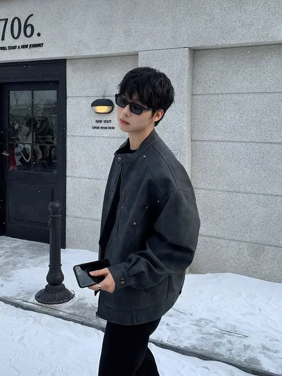 FA665 2024 Autumn and Winter New Men's Jacket, Warm and Versatile Fashionable Retro Handsome Coat 2
