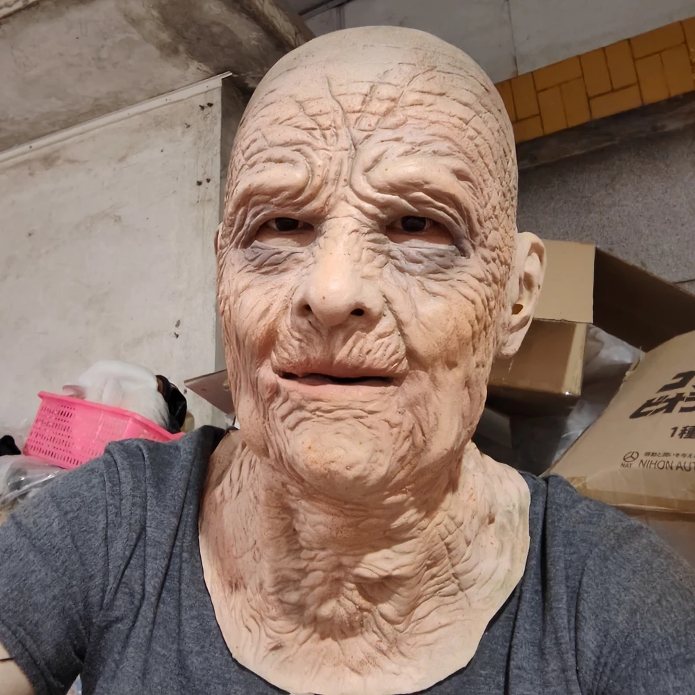 Maschera Lattice Umano Maschere Faccia Intera Orrore Mascara Halloween Maschera Vecchio Uomo Accessorio Costume Festa Adulti Acquista In Modo Economico - Spedizione Gratuita, Recensioni Reali Con Foto - Foto 3