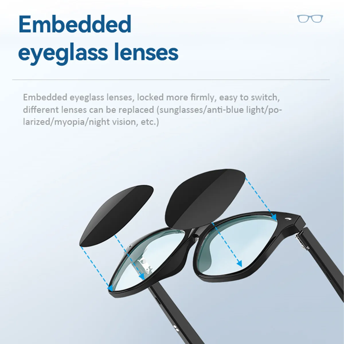 Bluetooth Smart Glasses Translation Language Voice Call AI Assistant Remote Music Photo Taking Smartglasses for Studying Gaming