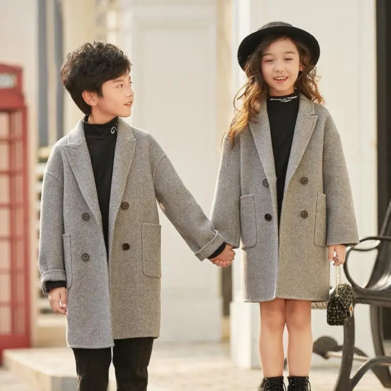 

Girls Woolen Coat Jacket Outwear 2023 New Arrival Thicken Spring Autumn Cotton Overcoat Sport Tracksuits Tops Children P33
