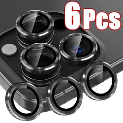 Premium Black Metal Camera Lens Protector - 6 - Pack, Full Coverage, Case Friendly - iPhone 12 Mini (Black)