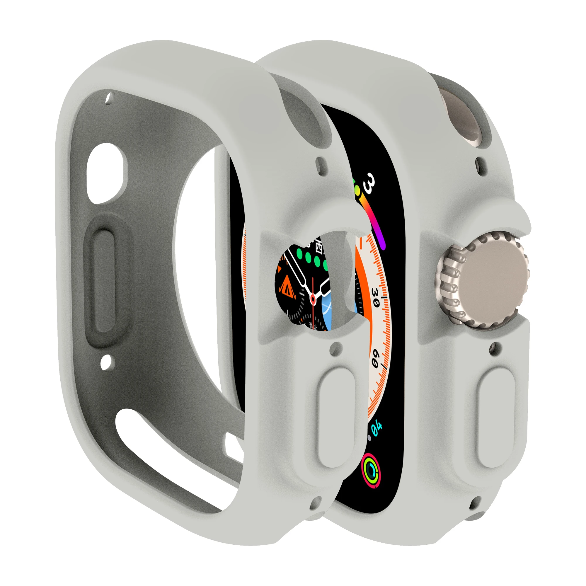 Candy-Colored TPU Protective Bumper for Smartwatch 49mm - Vibrant Accessories Collection