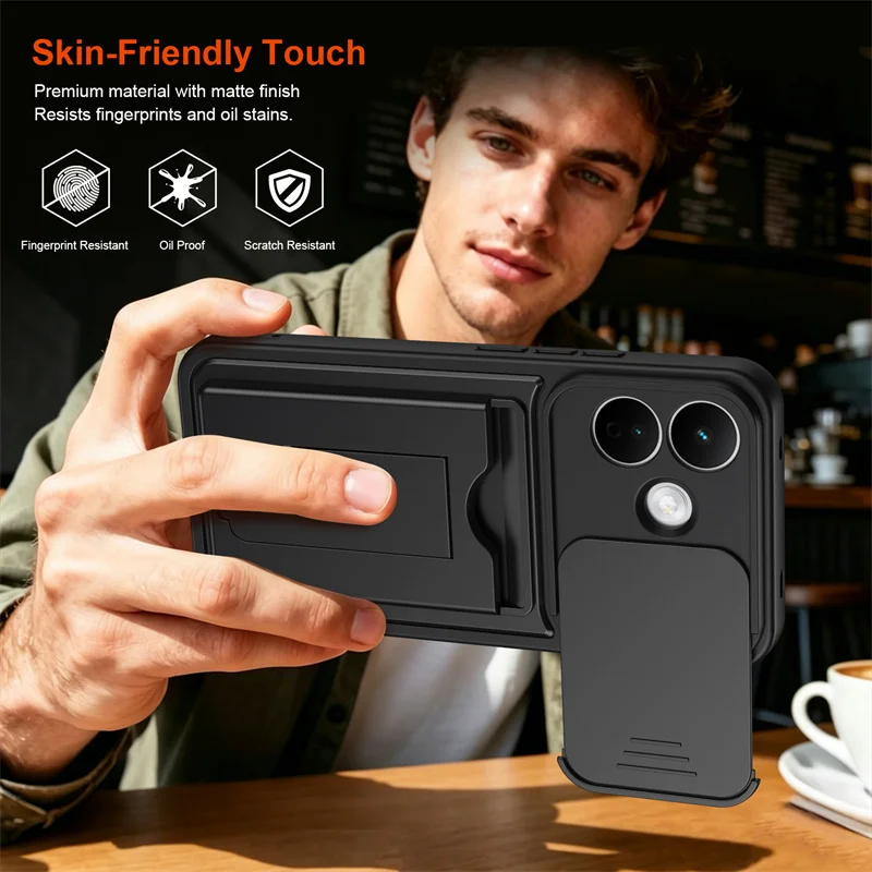 Shockproof Armor Flip Card Slot Phone Case - Enhanced Protection Back Cover