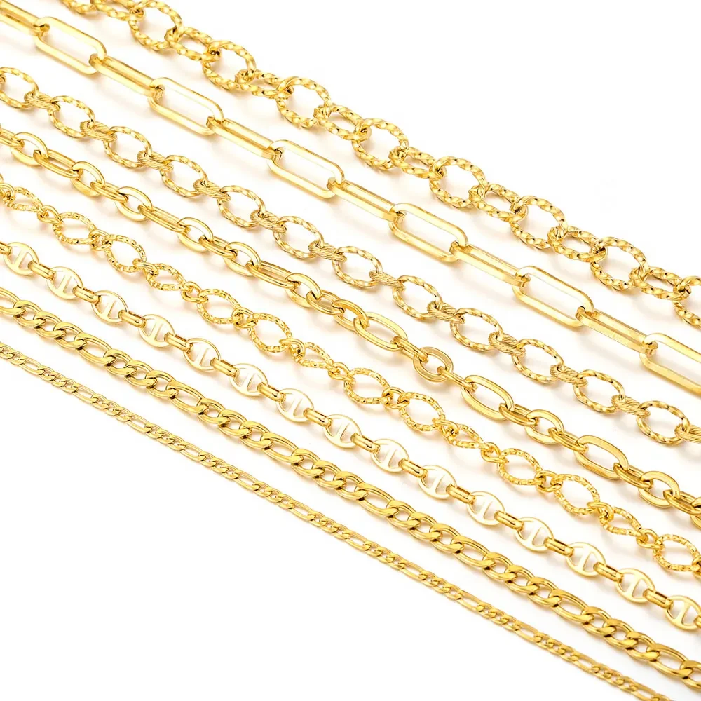 Stainless Steel Chains DIY Jewelry Materials for Necklace Bracelet 1 Meter