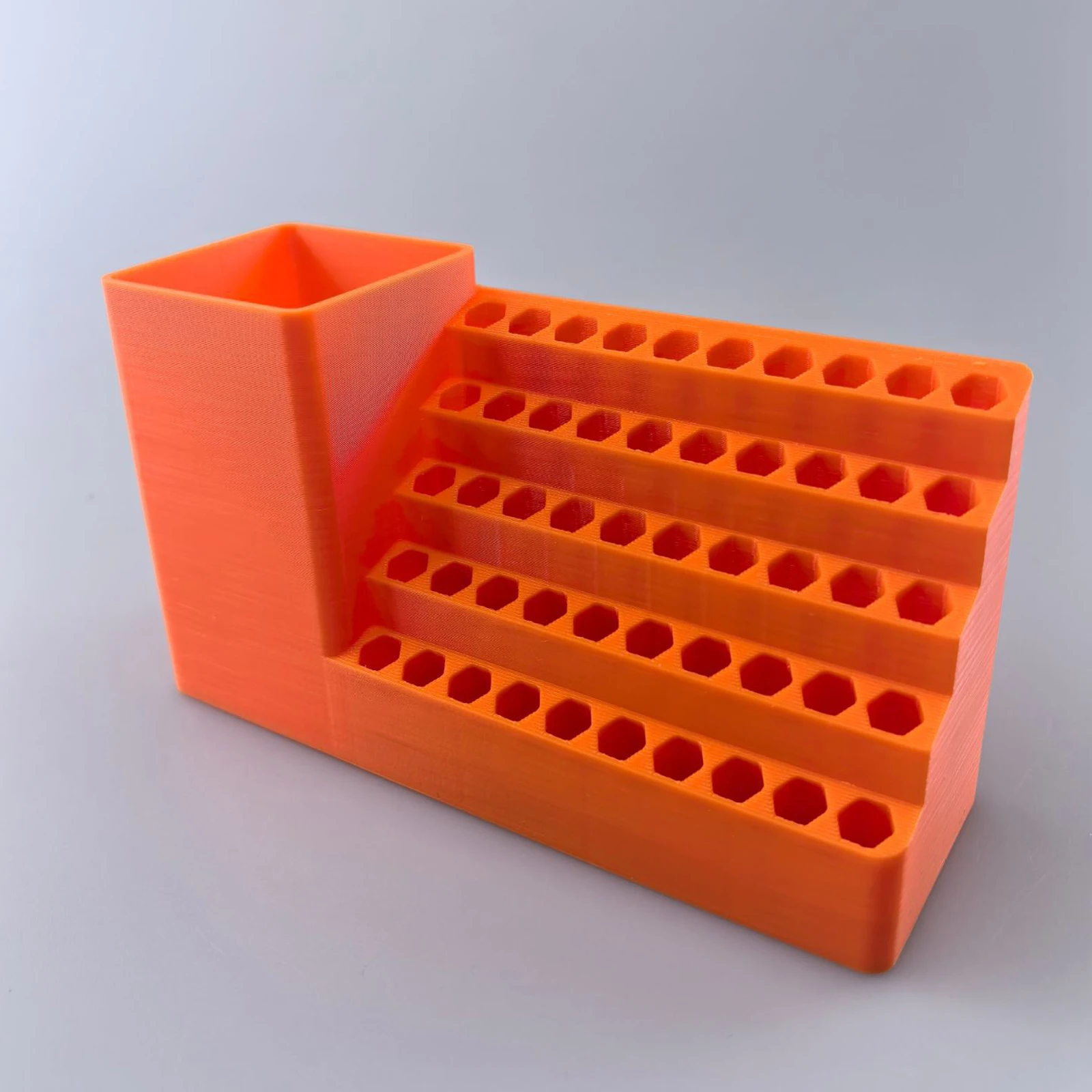 50슬롯 스크류드라이버 비트 홀더 공구함 1/4인치 임팩트 드라이버 비트 홀더 경량 플라스틱 공구함 (차고/작업장용)