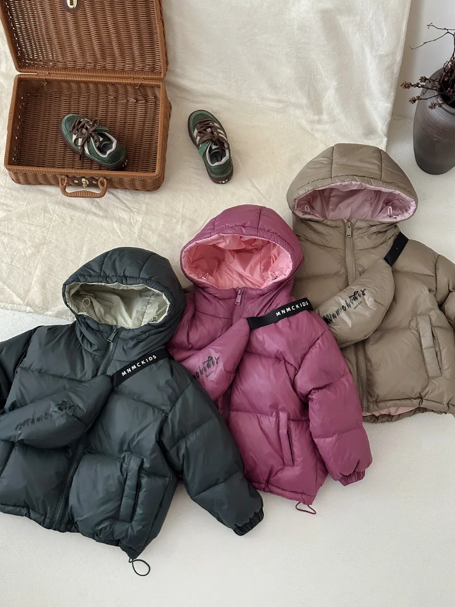 

New Children's Down Jacket Fashion Backpack White Down Fall and Winter Children's Down Jacket