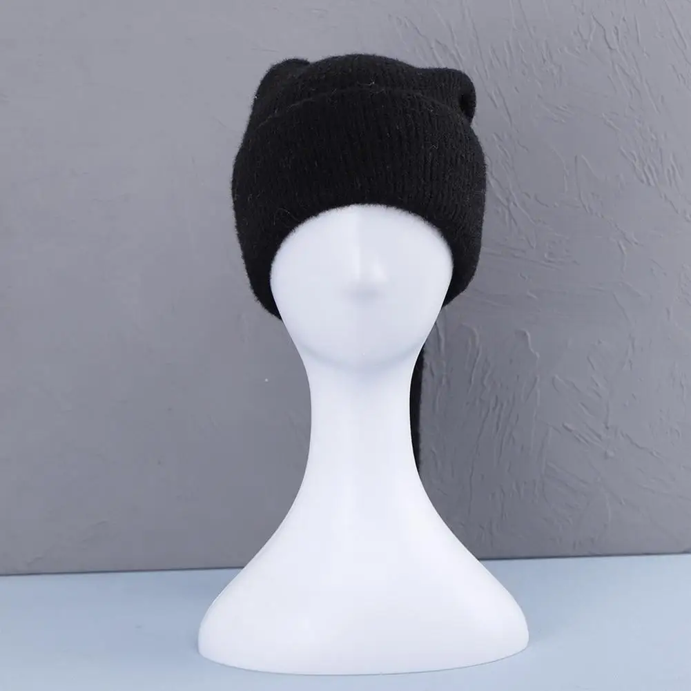 

Outdoor Hat Winter Warm Knit Bunny Beanie Hat for Women Cute Rabbit Ear Crochet Skull Cap for Outdoor Skiing Stylish Hat Women