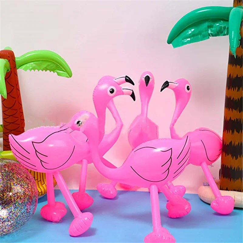 Hawaii Tema 4D A Gambe Lunghe Flamingo Palloncino In Alluminio Summer Beach Party Baloon Happy Hawaiian Luau Aloha Birthday Party Decor