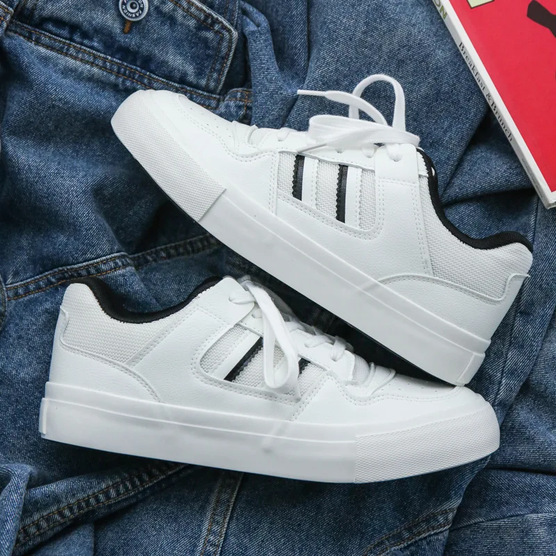 Men Casual Shoes Outdoor Brand Men Shoes Men Sneakers Flats Comfortable Breathable Leather Leisure Footwear Trendy Style for Man