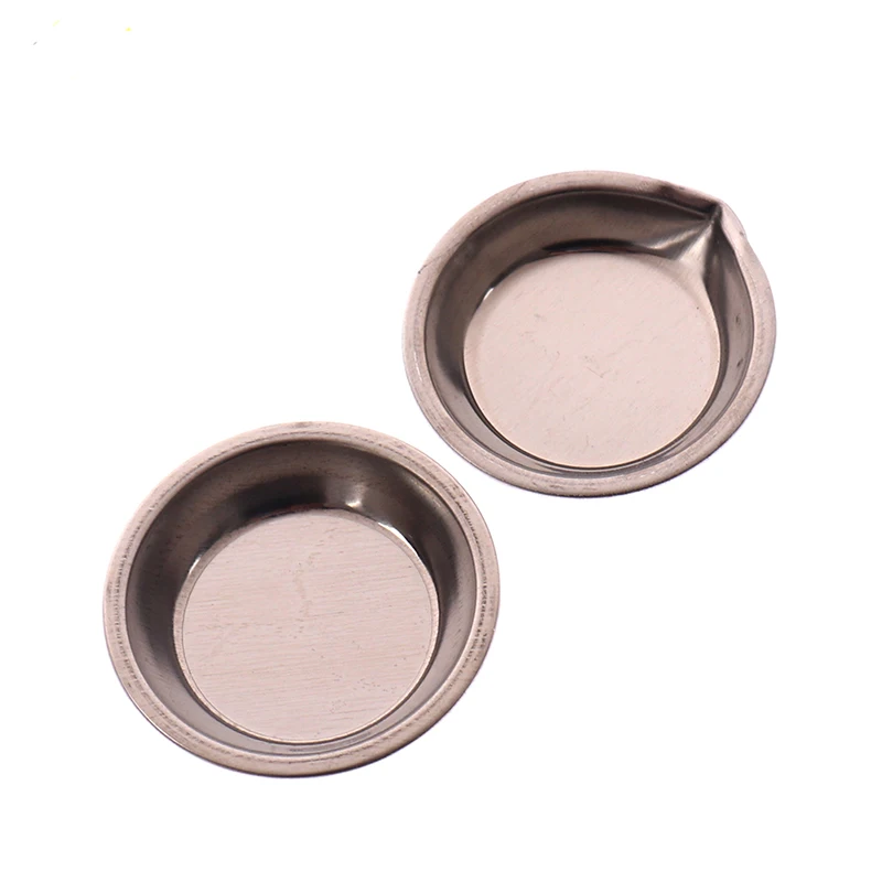 6Pcs Makeup Palette Stainless Steel Small Round Paint Tray Artist Watercolours Paint Mixing Palette Tray for Artist