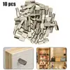 10pcs Mini Laminate Support Pegs Spoon Shape Shelf Bracket Furniture Hardware Glass Plate Holder Cabinet Closet Fixing Bracket 6