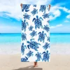 1pc ocean element large beach towel, sea turtle, starfish, shell printed quick drying absorbent beach towel