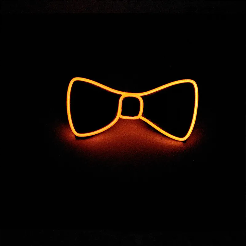 Männer Glowing Fliege EL Draht Neon LED Leuchtende Party Halloween Weihnachten Leuchtende Leuchten Dekoration Bar Club Bühne Prop Kleidung – Detail 11