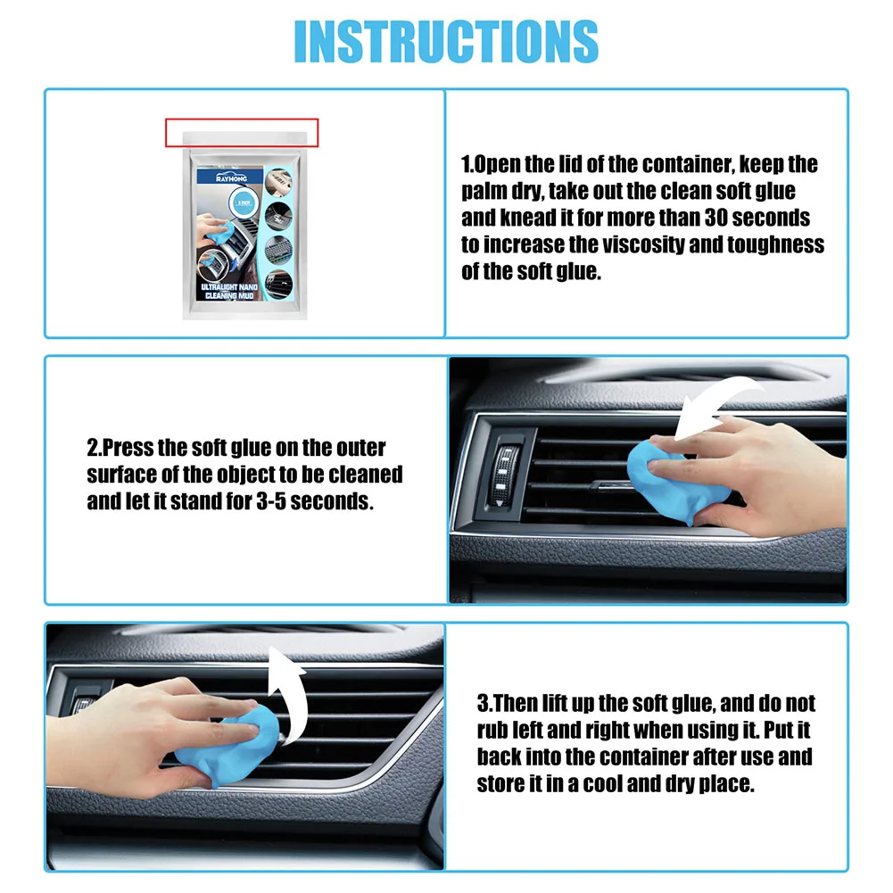 

Car Wash Cleaner Cleaning Mud Blue Car Clean Wash Cleaner Clay Bar Detailing Cleaning Mud New For Car Body Clean