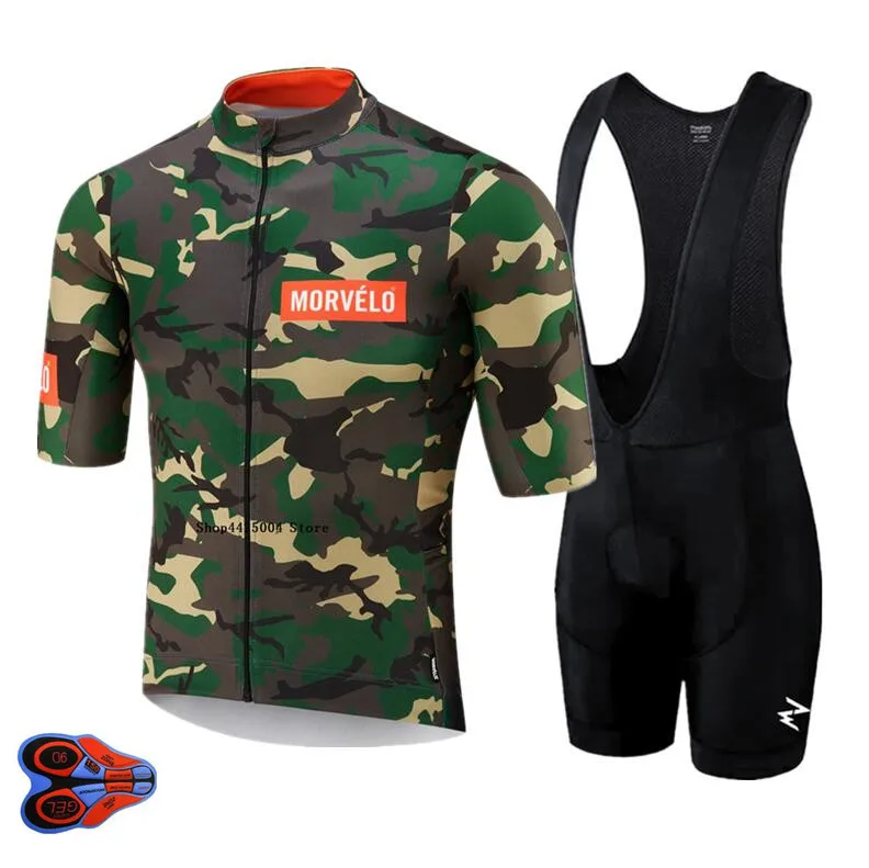 

2023 Morvelo Summer Cycling Jersey Bib Set Mountain Bike Clothing MTB Bicycle Clothes Wear Maillot Ropa Ciclismo Men Cycling Set