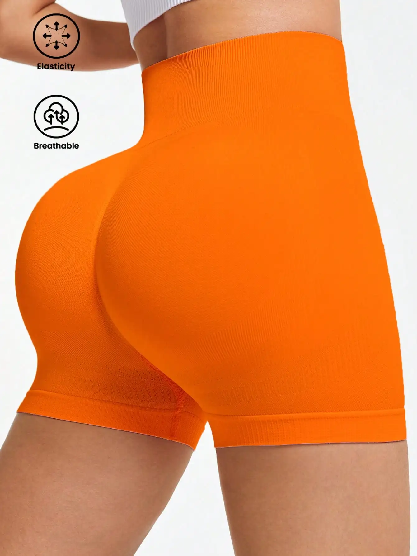 Solid Color Sports Shorts 7
