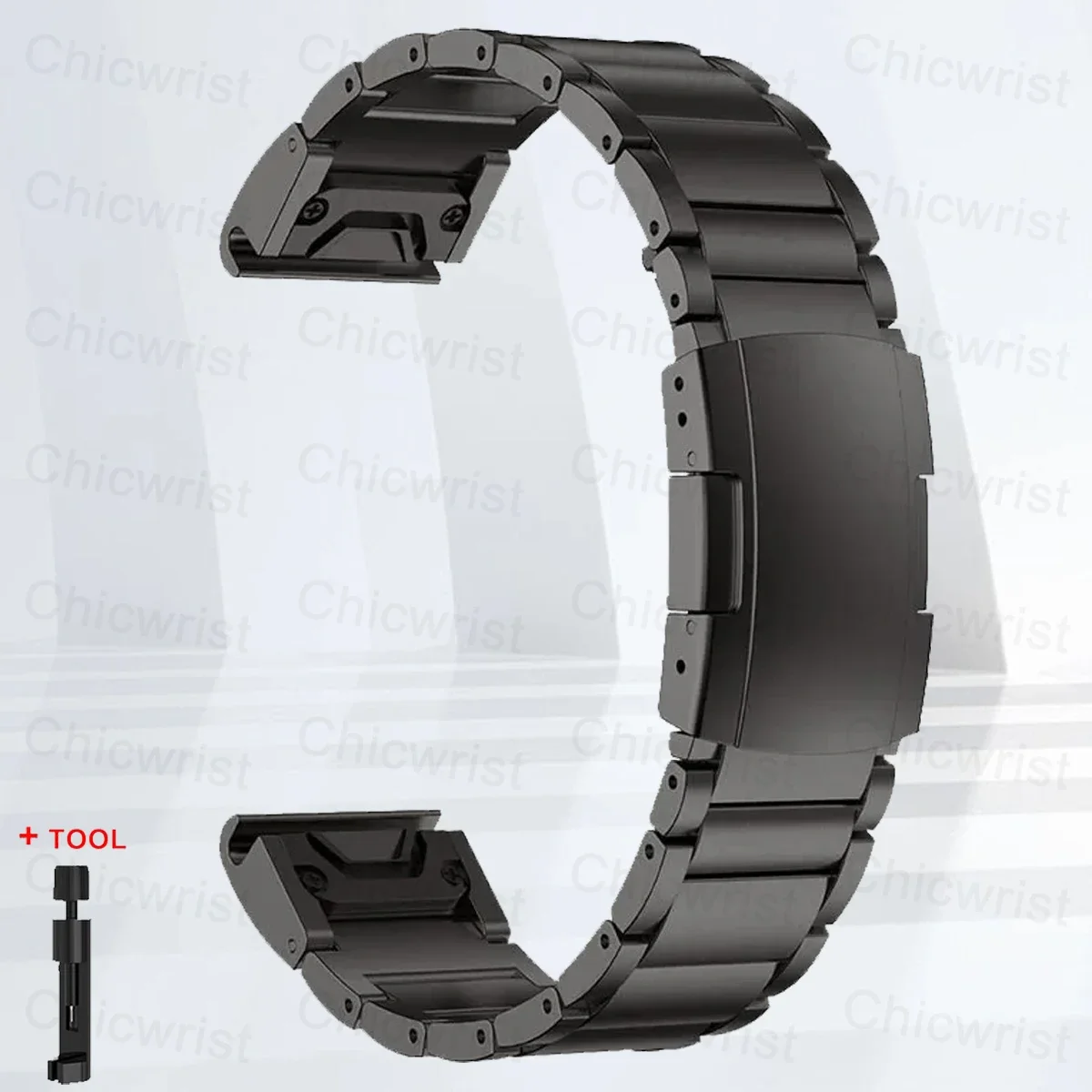 Premium Titanium QuickFit Strap - 26mm/22mm Adjustable Metal Watch Band