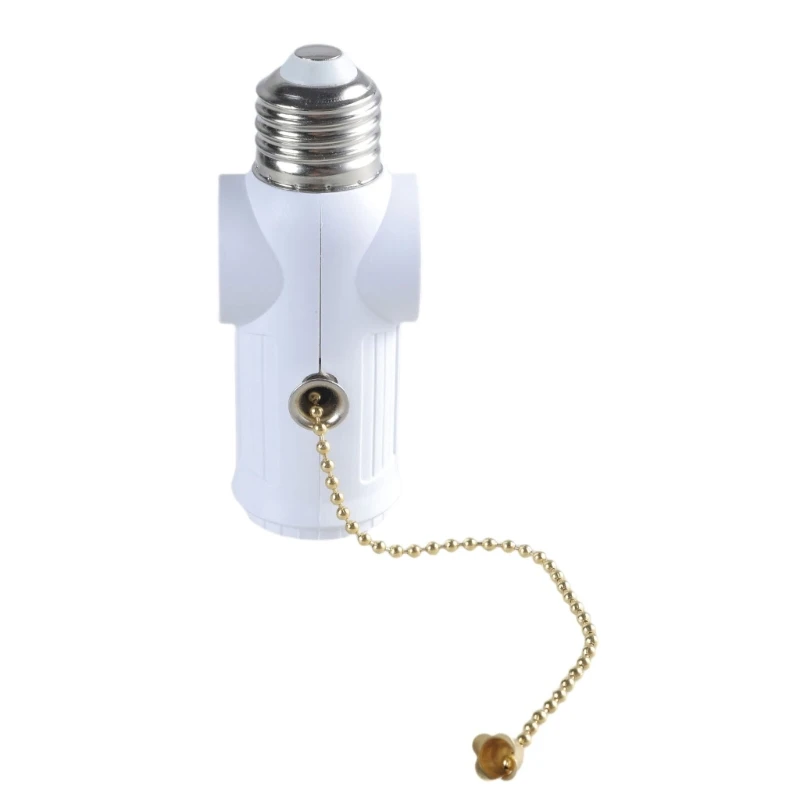 3 Prongs E26 Light Socket Adapter Converts Bulb Base to Electrical Outlet