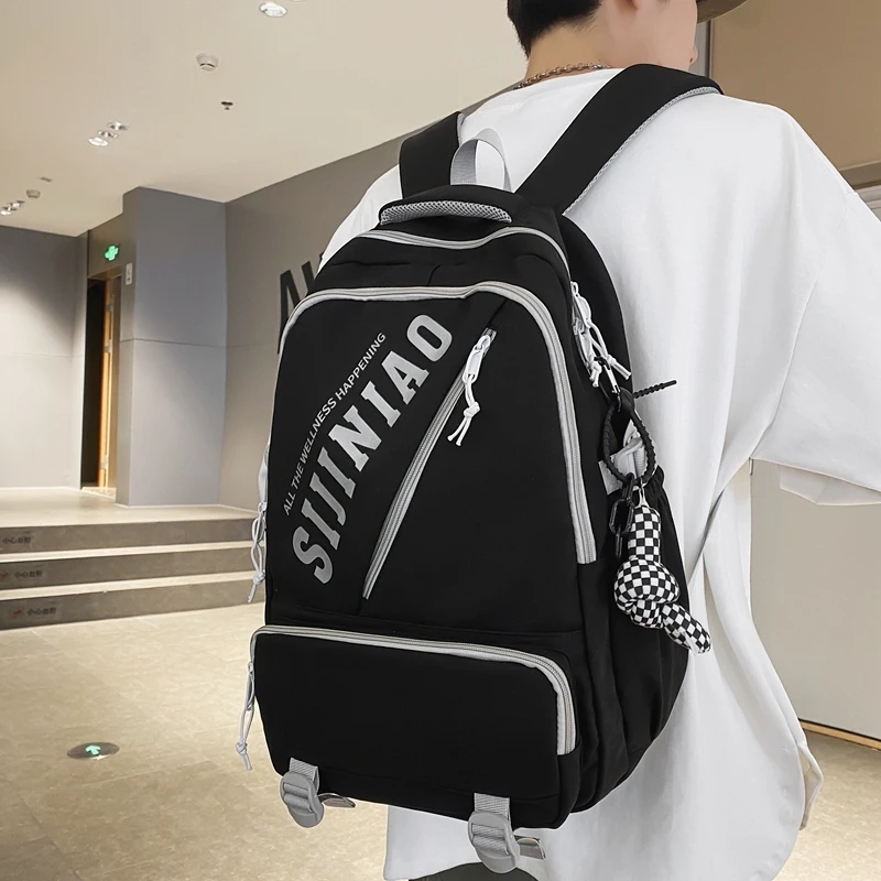

Trendy Letter Backpack For Women Waterproof Nylon Laptop Backpack Female College Student School Backpack Boy Girl Travel Bookbag