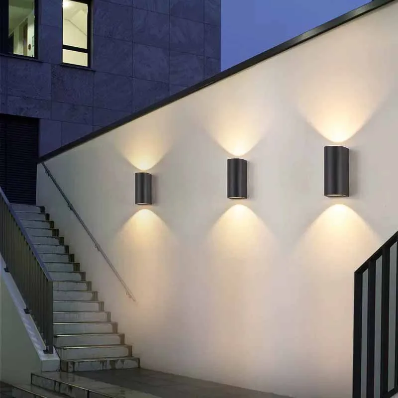 Outdoor Waterproof Wall Lamp LED Minimalist ABS Double Head Wall Lamp Background Courtyard Garden Balcony Decorative