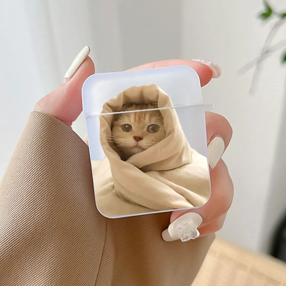 Fundas Lustige Katzen Hund Paare Kopfhörerhülle für Airpods Pro 2 1, klare, weiche, matte Kopfhörer für Airpods 3 Tier, individuelle Abdeckung
