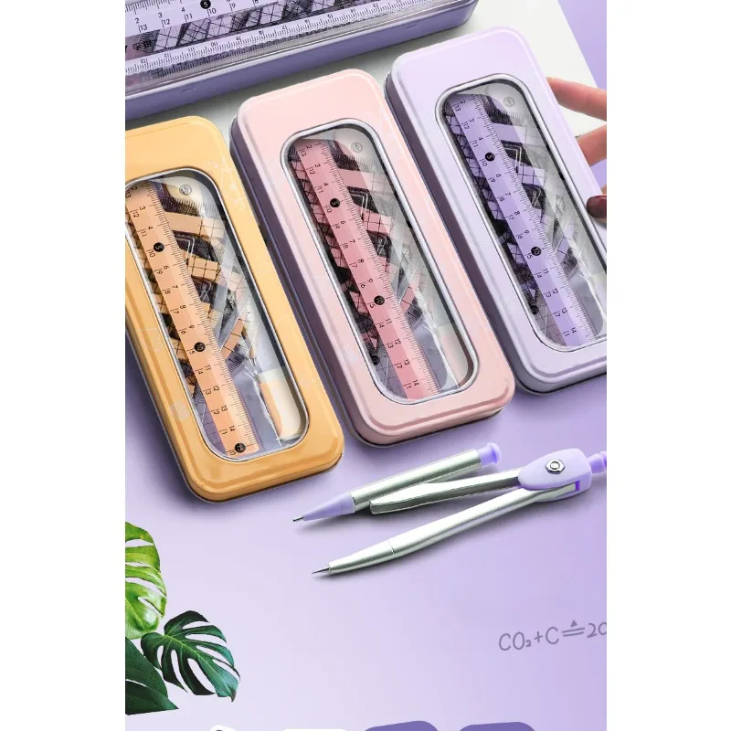 8종 컴퍼스 및 자 세트, 삼각자, 각도기, 고무줄, 학생 시험용 자, 박스형 자 세트, 학교 시작 시 사용하는 자 세트, 180*76