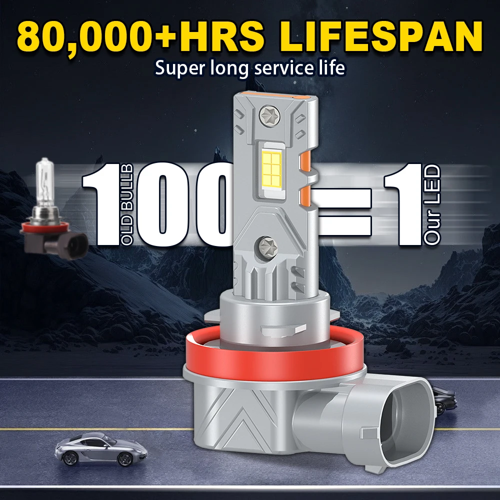 H8 H11 LED 헤드라이트 전구 9005 9006 H9 H16JP LED 200W 50000LM 12V BMW E46 F20 골프 4 파사트 B6 B8 메르세데스 포드 자동차 램프