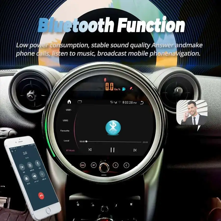 Pantalla de autoradio Android 13 para MINI COUNTRYMAN R60 R54 MINI COOPER unidad principal de Radio de navegación GPS Carplay DSP red 4G Lte 4