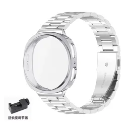 Stainless Steel Metal Watch Strap with Protective Case - Premium Adjustable Bracelet - Watch 8 40mm (2)