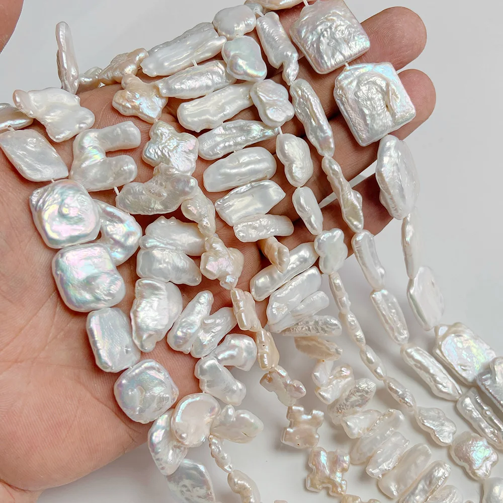 High Quality Irregular Pearl Beads White Charms Natural Baroque Pearl Loose Beads for Jewelry Making DIY Necklace Bracelet Craft