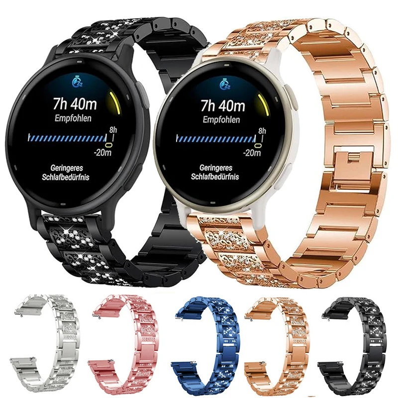 Elegant Diamond Women's Band - Premium Metal Watch Strap