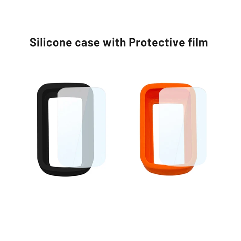 IGPSPORT-funda protectora de silicona para ordenador de bicicleta, funda negra con película de pantalla para GPS, BSC100S, BSC 100S