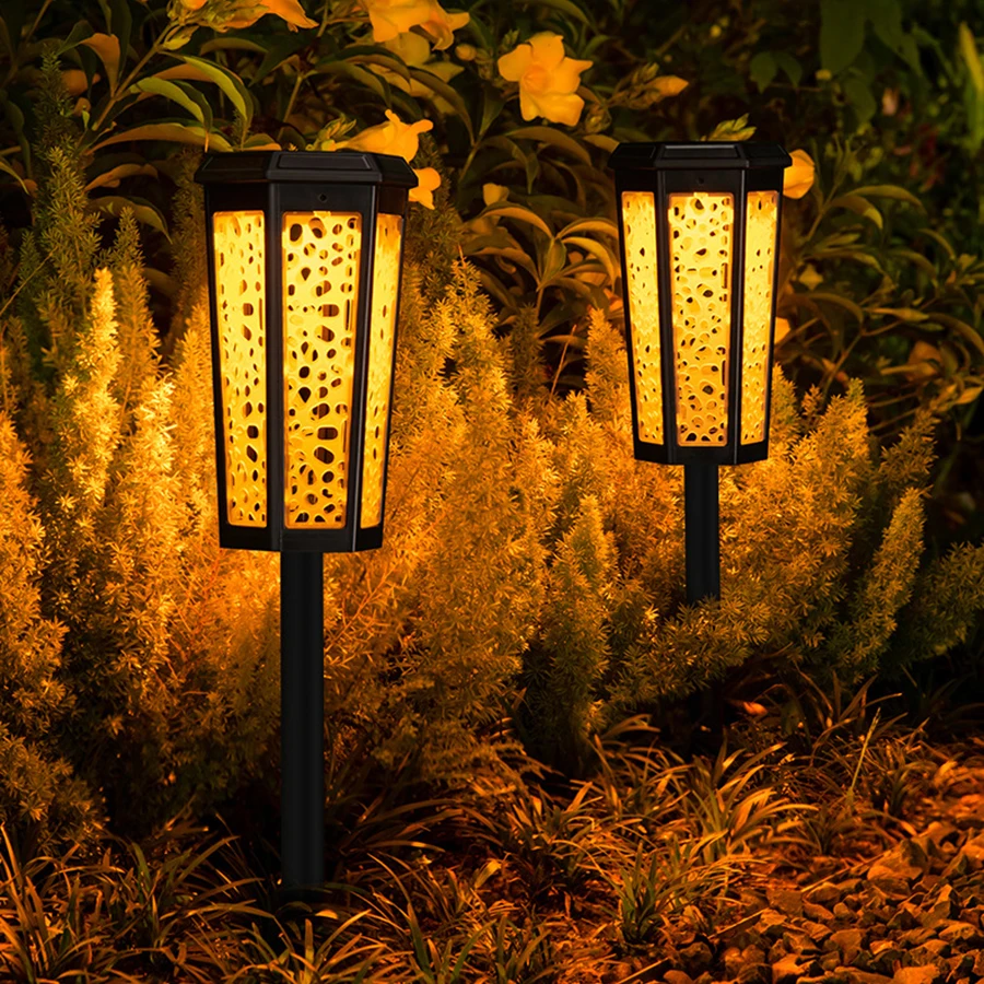 

Solar Garden Lights Outdoor Courtyard Lamp Ip65 Waterproof RGB Warm Light for Garden Yard Lawn Backyard Landscape Porch Decor