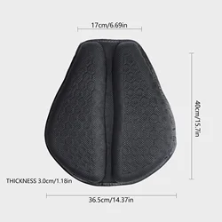 Enhanced Anti - Slip Inflatable 3D Air Cushion for Pressure Relief - Motorcycle Seat Pad Accessory (Black)