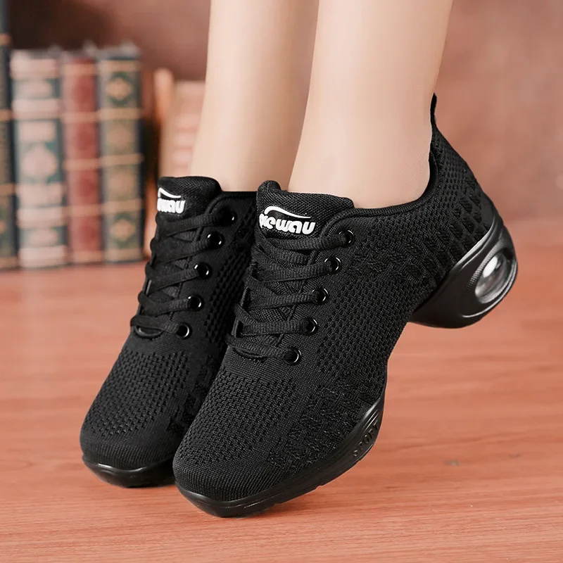 Fashion Sneakers Dance Shoes for Women ing Woven Mesh Comfortable Modern Dancing Shoes Girls Ladies Outdoor Sports Shoes