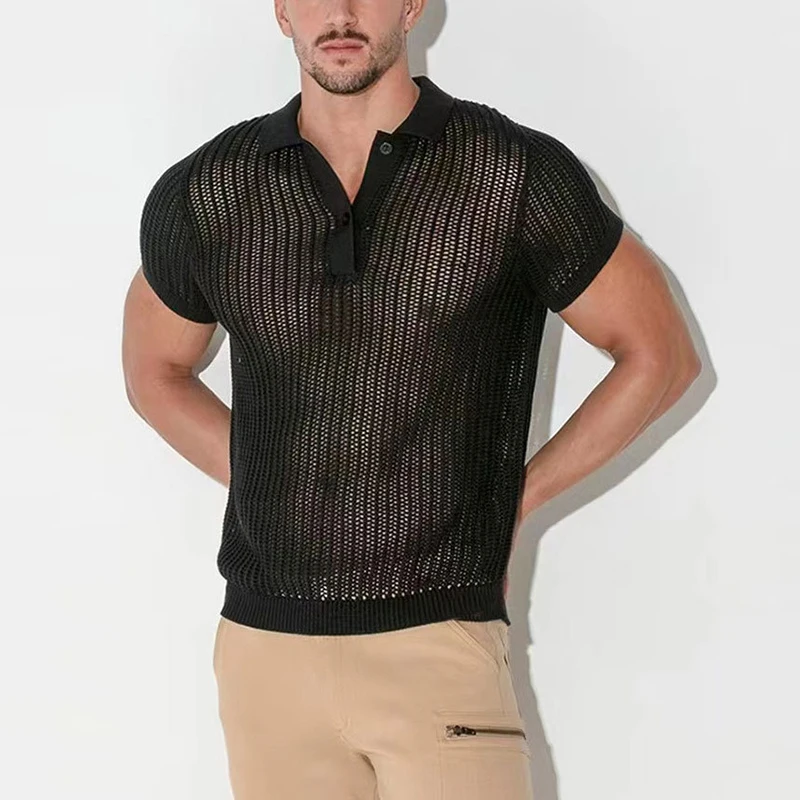 ★韓国の人気★ 【LMC】★MESH KNIT POLO SHIR.T★ 6de660b4b3565f233c6074a6a82a98
