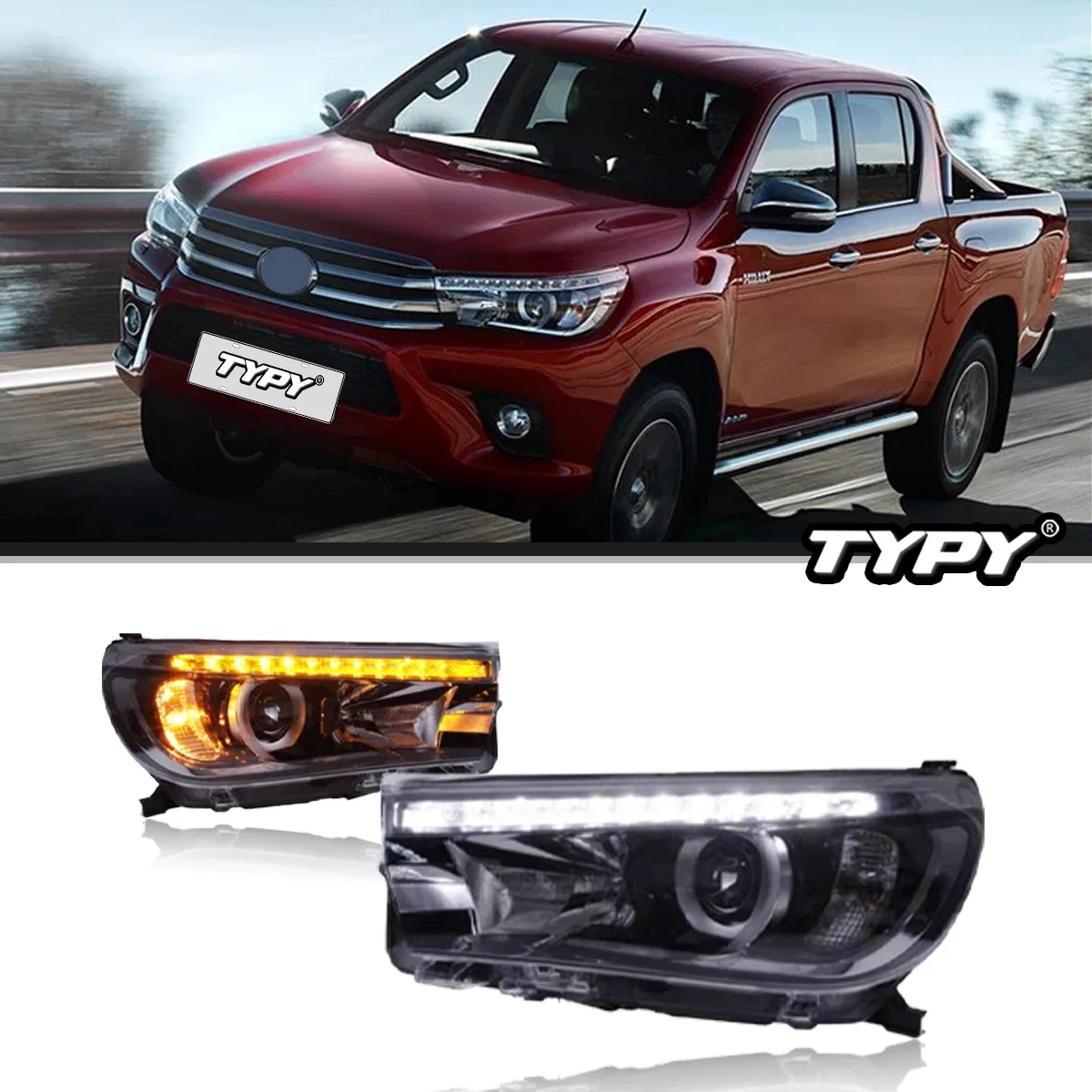 

Car Accessories LED Headlights 2015 2016 2017 2018 2019 2020 2021 Head Lamps Front Lamp Assembly For Toyota Vigo Hilux Revo