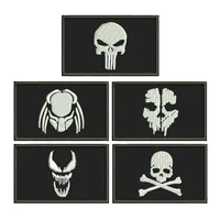 New Skull Logo Hook and Loop Embroidery Patch – Tactical Morale Badge for Backpack, Jacket, Hat, Jeans & Bag